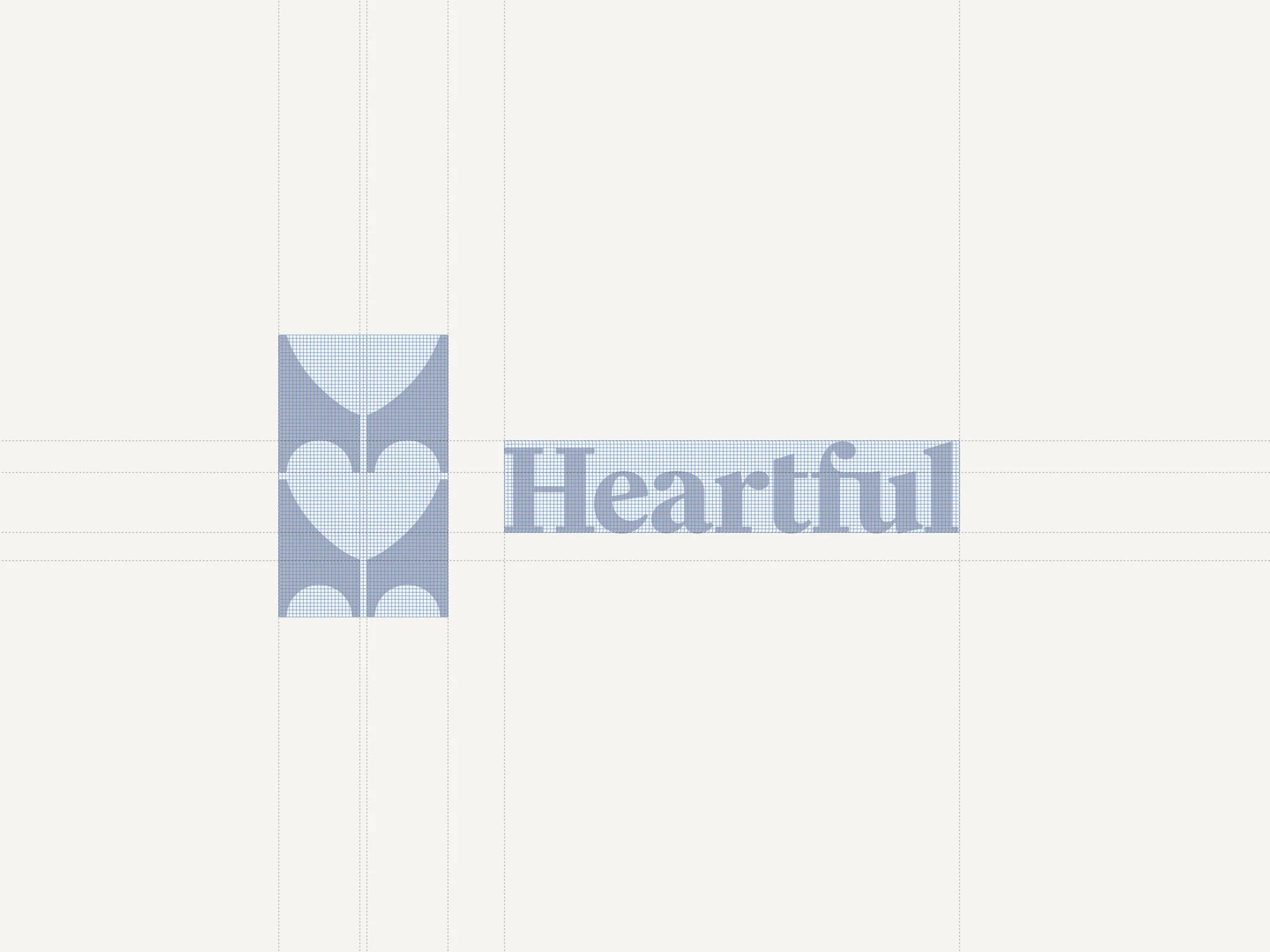 Heartful logo on white background features a stack of stylized hearts and the word “Heartful” in a blue-gray sans-serif font.