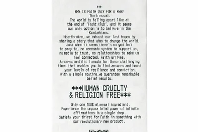 Printed receipt with monospaced black text on a white textured paper background