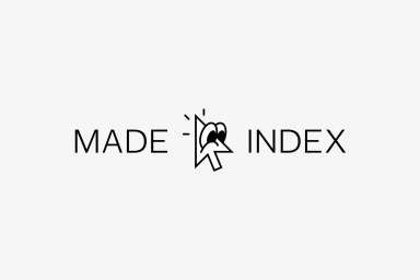 Black and white graphic identity featuring uppercase typography and cursor icon with eyes for Nice Pies brand identity.