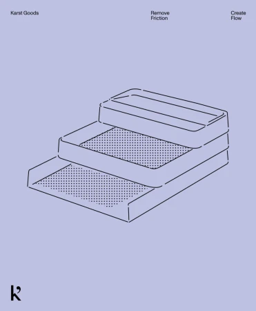 Illustration of three stacked office paper trays in light blue, minimalist design.
