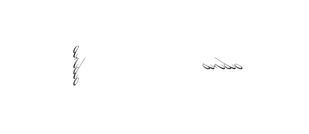 Black calligraphy-style text on a white background showcases minimalist art and typography design.