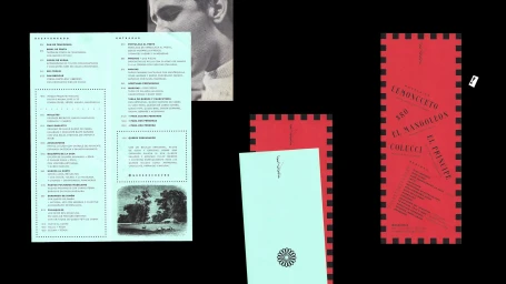 Ardo brand identity graphic design featuring menu layouts in turquoise and red with black backgrounds
