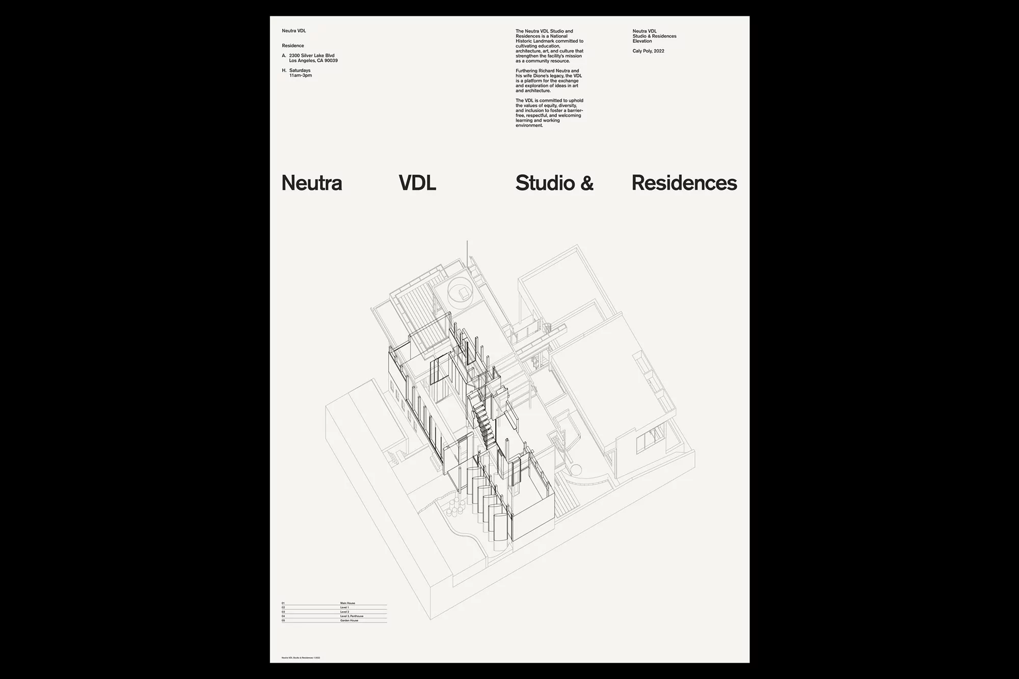 Architectural blueprint of Neutra VDL Studio & Residences against a beige background with visible text elements and fine line work.
