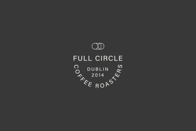 Minimalist dark grey brand identity logo for Full Circle Coffee Roasters Dublin 2014 by Angel and Anchor