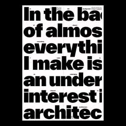 Bold black typography featuring uppercase lettering on a white background for a brand identity project.