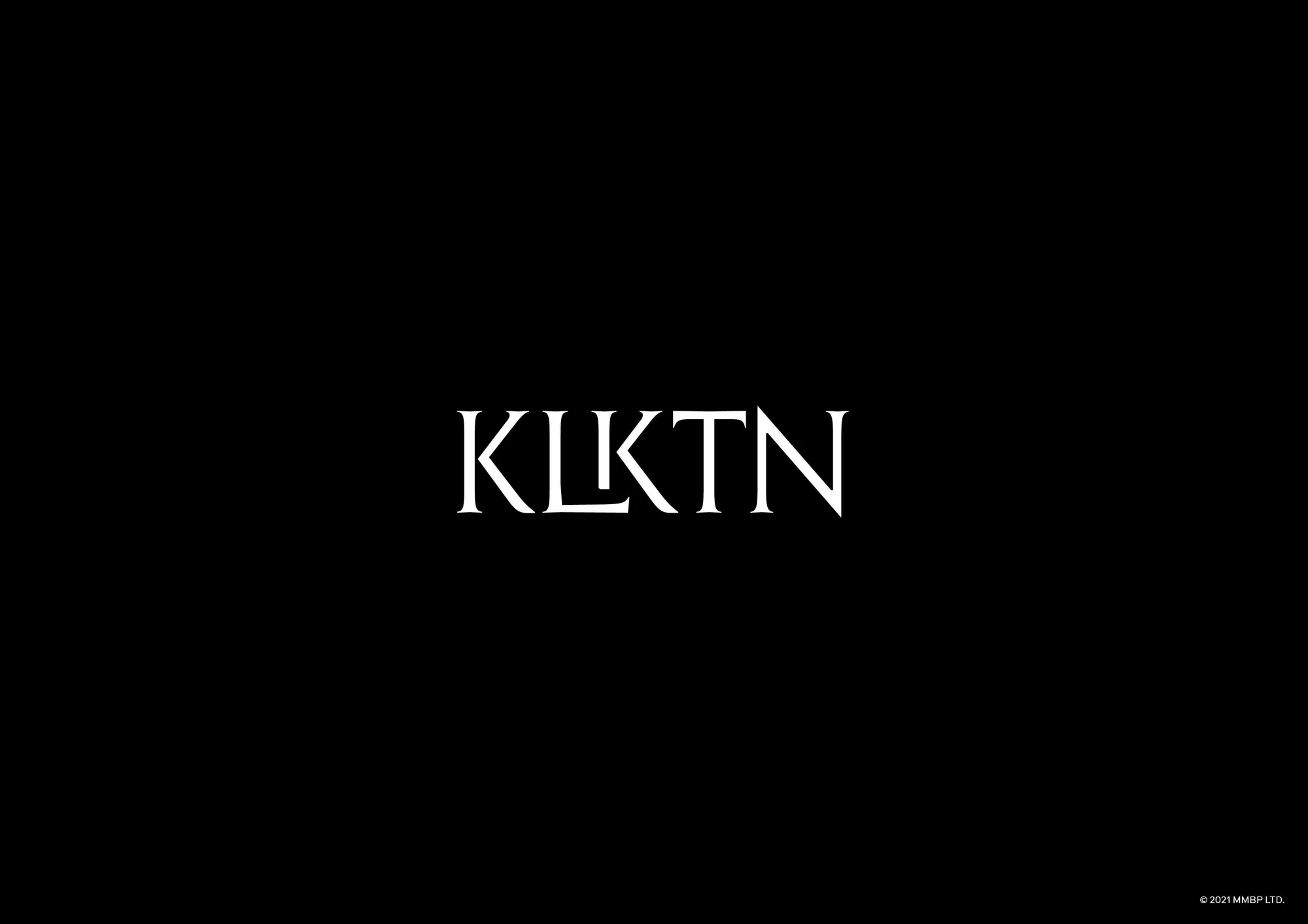 KLUKTN logo against a black background, featuring bold, stylized lettering with a unique design element in the center.