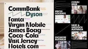 Collage layout featuring bold black typography and multiple image panels showcasing brand identity work by How&How for One Green Bean.