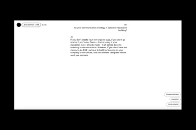 Digital interface layout with typography and text content on a clean white background inside a black border.