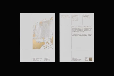 Exhibition invitation and promotional print design for Kaldor Public Art Projects featuring typography and graphic illustration