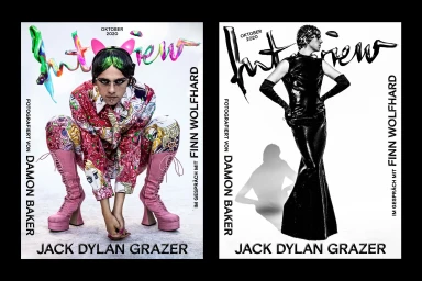 Two magazine cover variants featuring Jack Dylan Grazer photographed by Damon Baker for Interview Magazine Germany.