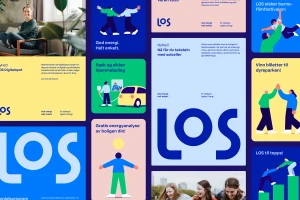 Collage of branding assets featuring bold typography, vibrant flat illustrations, and photography for Boetiek Vincent.