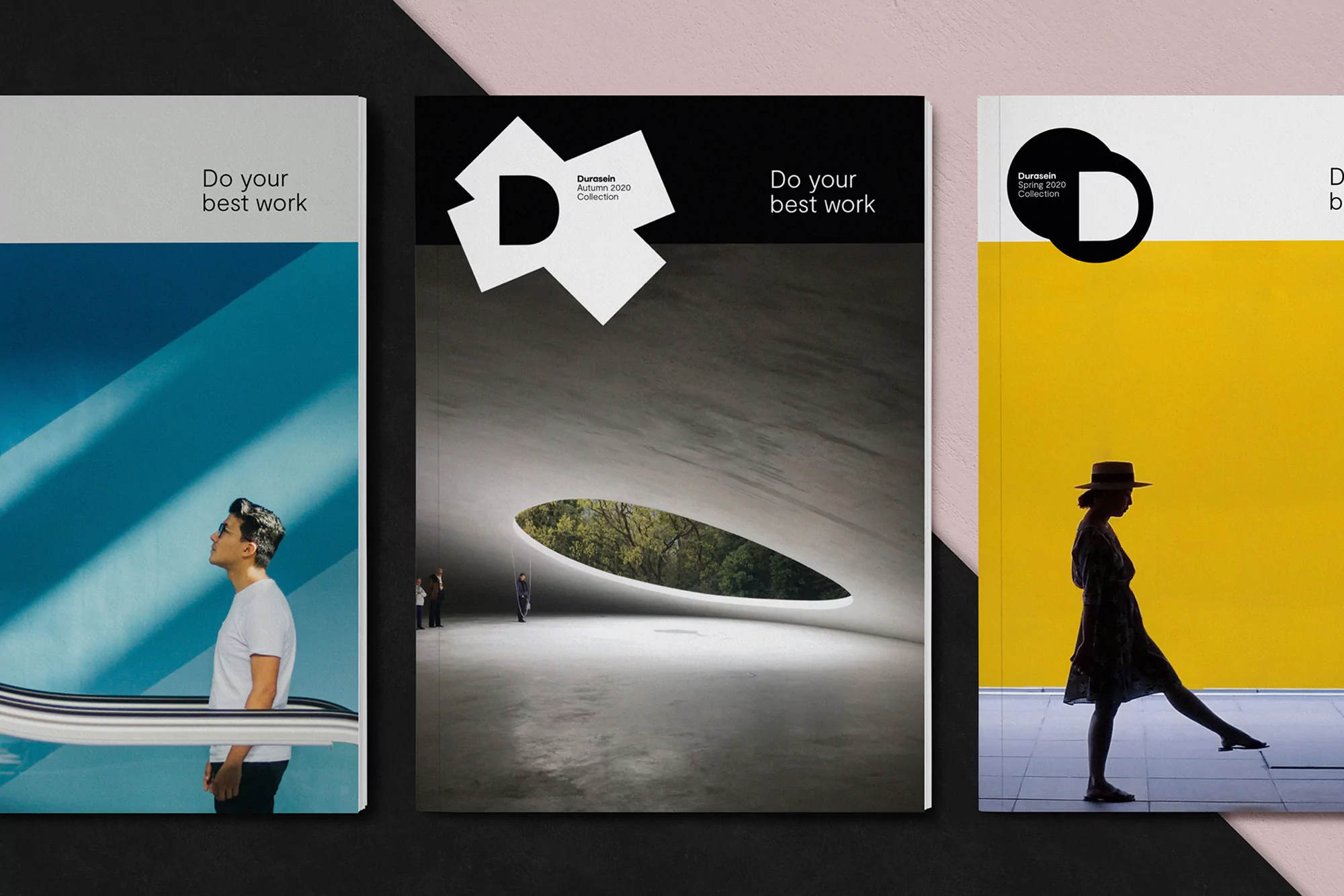 Three book covers featuring an Asian man, a modern architectural space, and a woman in silhouette against a yellow background.