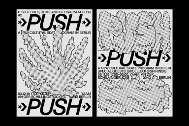 Two monochrome graphic design posters featuring bold typography and halftone patterned illustrations for Converse brand identity.