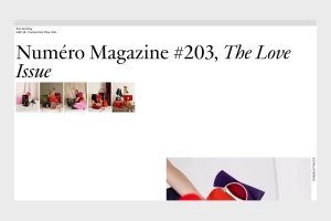 Website portfolio layout featuring editorial typography and still life fashion photography by Kate Jackling