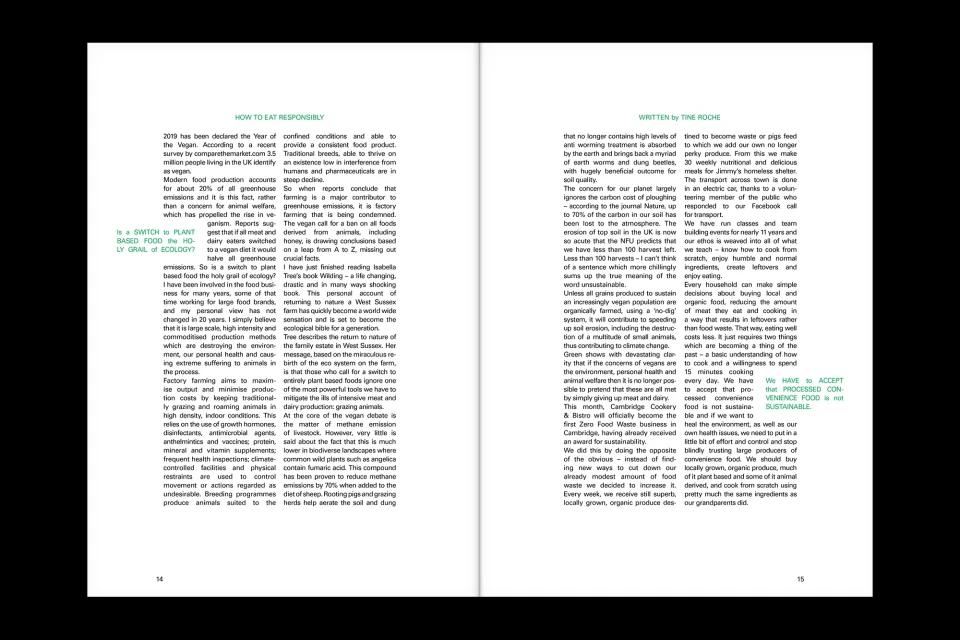 Two pages of a book with paragraphs of text, readable in detail. The book page features a clear and legible layout with structured content.
