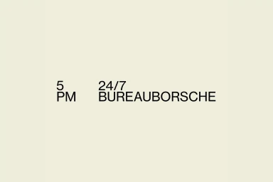 Minimalist graphic design brand identity layout with black typography on a solid beige background