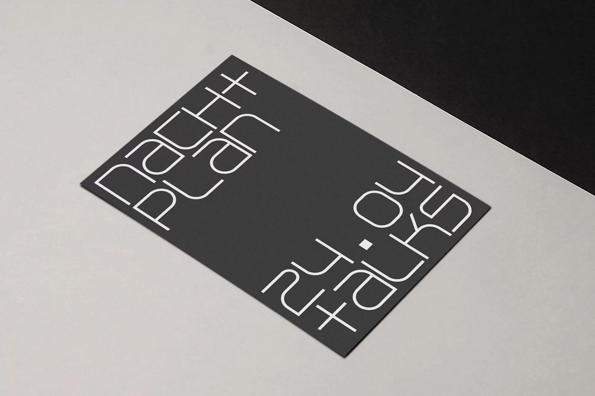 Promotional flyer featuring 'Nacht Plan' and the date '24.05 Talks' in minimalistic white typography against a dark gray background.