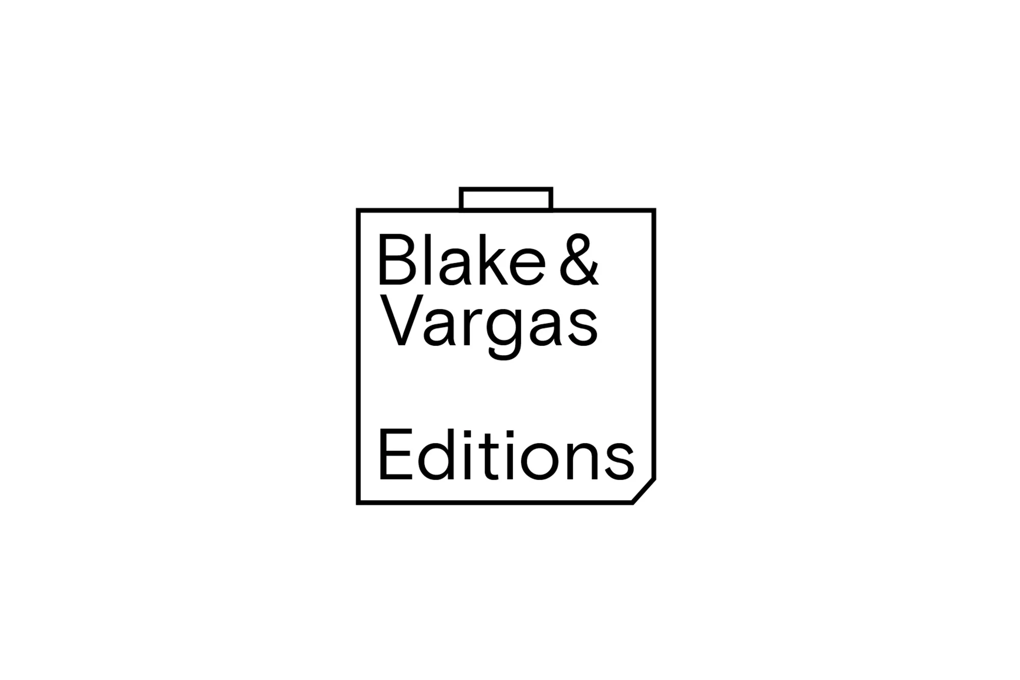 Blake & Vargas Editions logo. The logo consists of the company name inside a rectangular box on a white background.