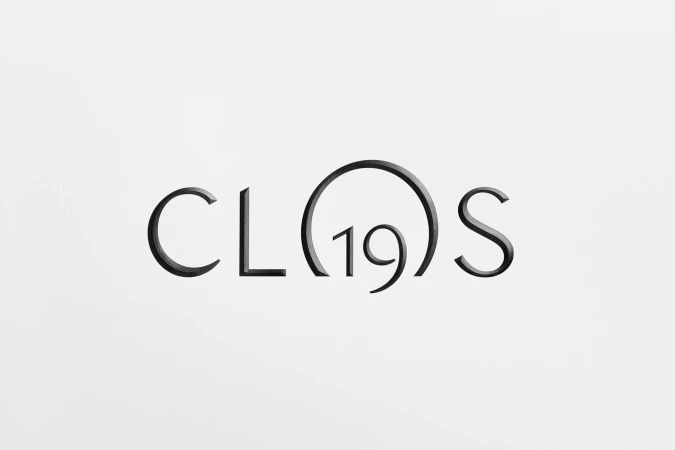 Elegant and modern logo design featuring stylized letters 'CLOS' with a unique circular element and clean, minimalist aesthetic.