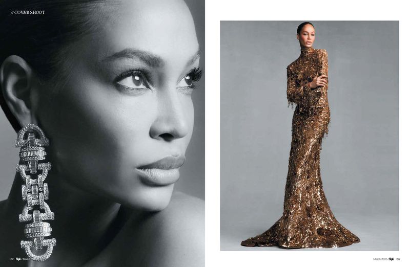 A fashion shot features an adult woman with earrings, and a woman in a dress, set against a neutral backdrop, showcasing style and elegance.