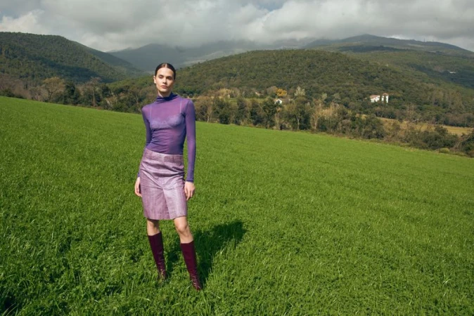 Darya Kostenich on the hills