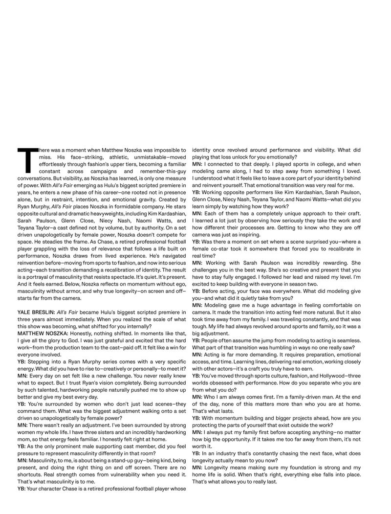 Black and white OCR text showing interview excerpts of actors and production crew members with white space on the borders.