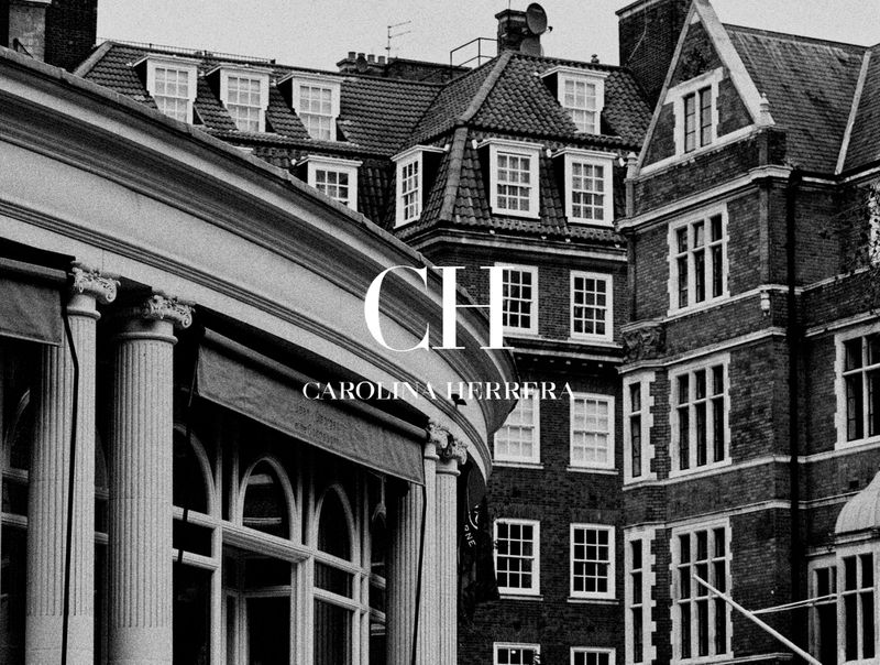Monochrome architectural view of traditional brick buildings with classical columns and multi-pane windows