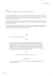 A typed screenplay script page featuring scene headings, character dialogue, and stage directions for the Greca 2025 ad campaign.