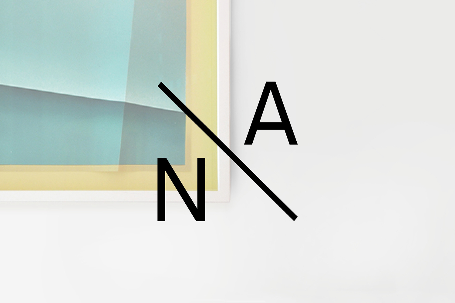 Minimalist graphic design identity for Narcissus Arts featuring geometric shapes and typography