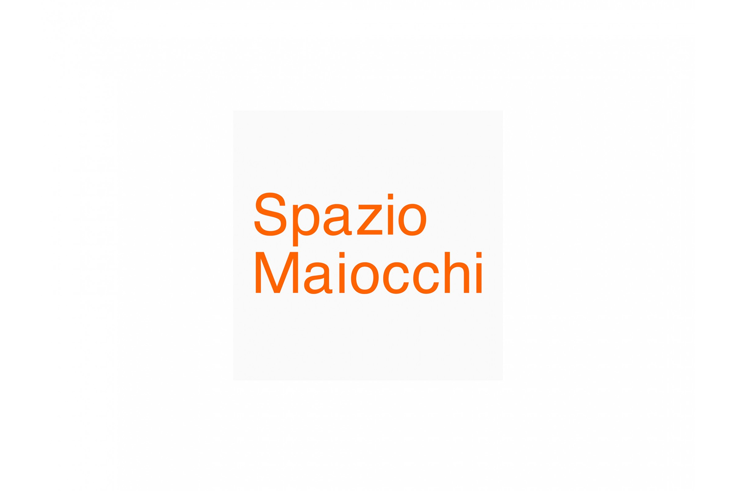 Orange typographic logo reading Spazio Maiocchi centered on a clean white background