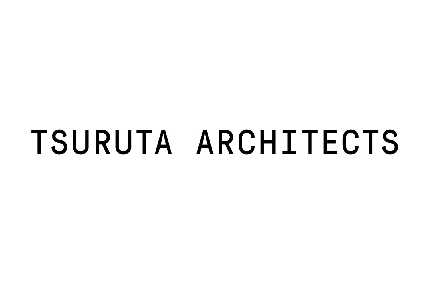 Black uppercase sans-serif logotype reading Tsuruta Architects centered against a plain white background.