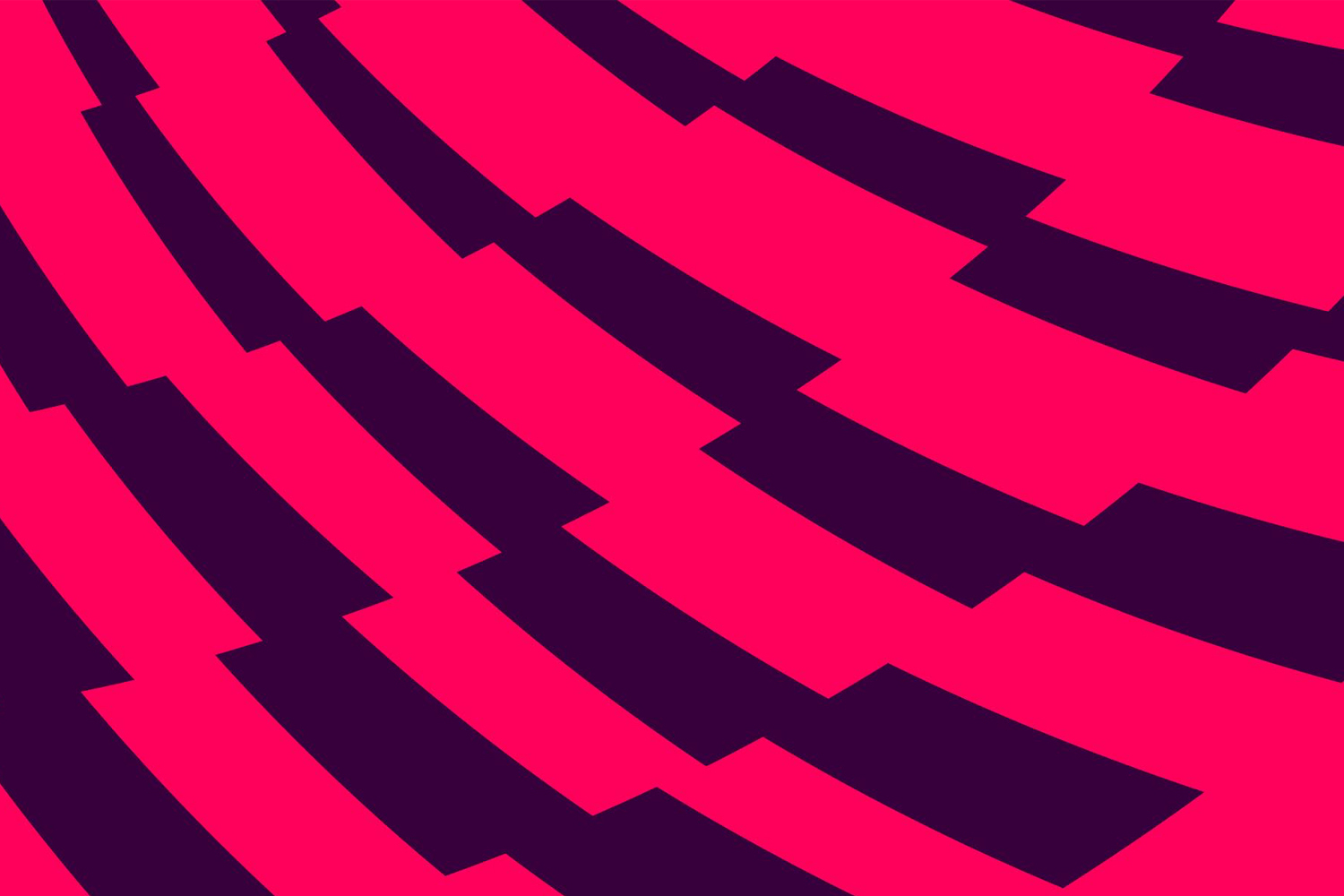 Geometric graphic pattern with repeating diagonal stripes in magenta and deep purple for Premier League brand identity