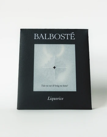 Black rectangular product box with white typography and a central star graphic on a plain white background.