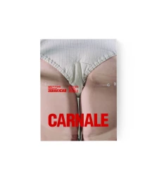 Close-up magazine cover featuring ribbed off-white underwear and bold red CARNALE typography across the lower frame.