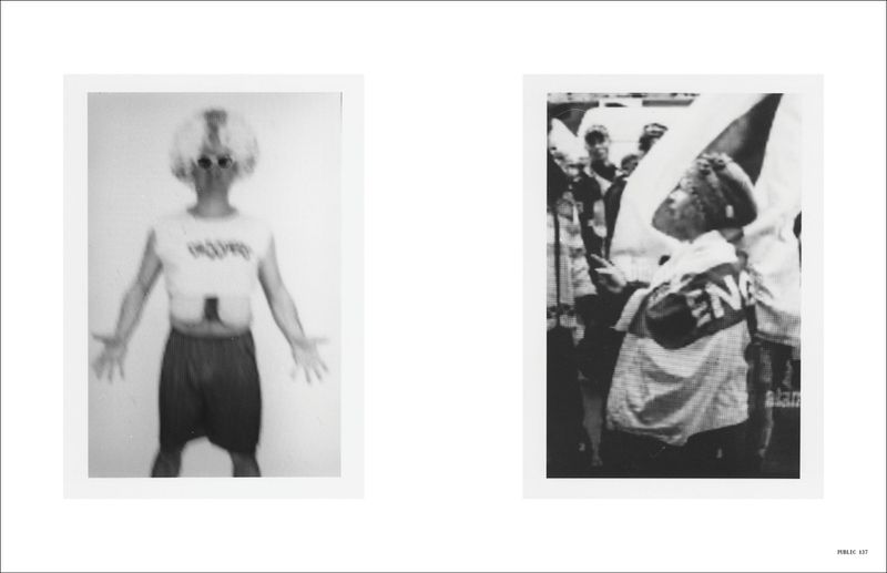 Two black and white photographic portraits displayed side by side on a white page layout by PUBLIC Editions