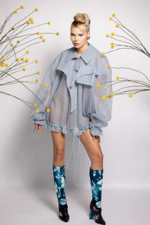 Cyanotype Bloom – A Fusion of Nature and Fashion