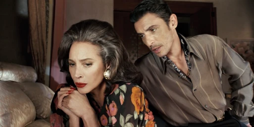 Christy Turlington and Alberto Guerra in a cinematic scene for the Zara VATÍSIMO project directed by Glen Luchford.
