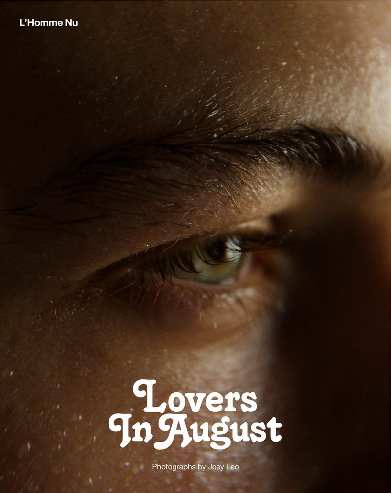 Close-up studio shot captures an adult male's eye with eyebrow detail; the image features a warm color grade and magazine-style typography.