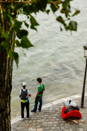 Larry June and friends by the water for Hypebeast, photographed by Julien Boudet