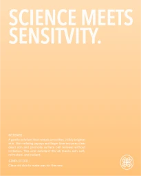 Balense brand identity poster featuring white typography against a warm gradient peach background.