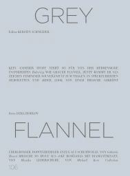 Magazine editorial layout with grey background typography and German fashion text for Harper's Bazaar Germany