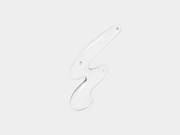Clear liquid with abstract shape on a light gray background, product photography for skincare and beauty applications, studio lit scene.