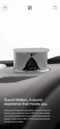 Bang & Olufsen automobile speaker showcasing high-end sound equipment and design for car audio enthusiasts and luxury automobile integration.