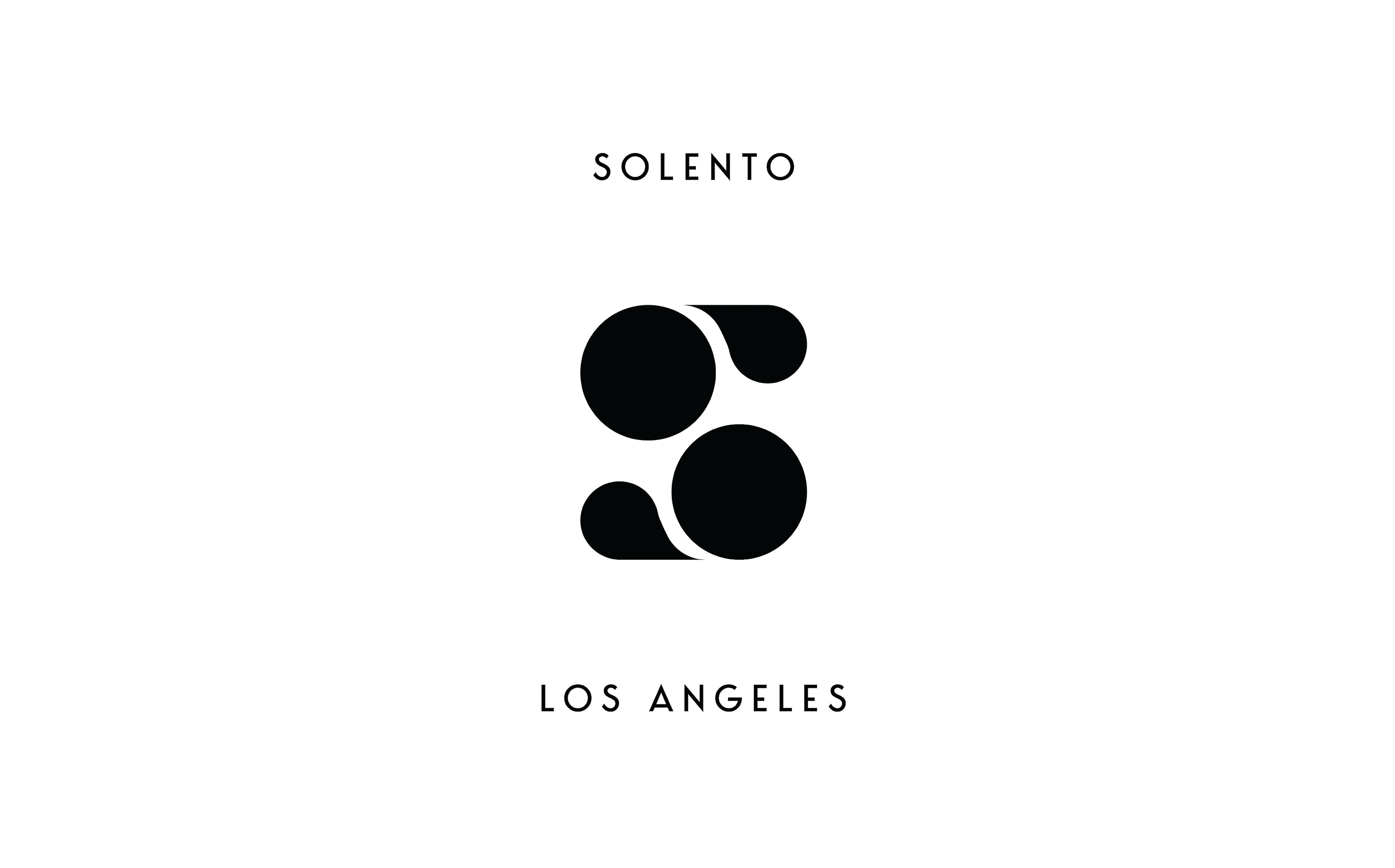 Solento Los Angeles logo featuring a stylized 'S' made of black circles and lines on a white background in a minimalist design.