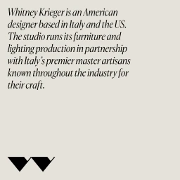 Black serif typography and a geometric W logo icon displayed on a warm off-white minimalist background for Studio Whit.