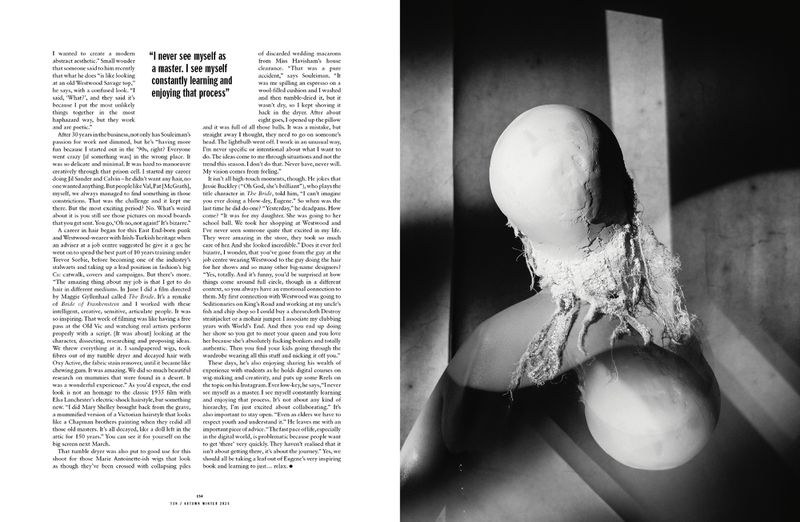 Black and white studio shot of a draped sculpture, evoking texture and form through stark lighting and shadow play.