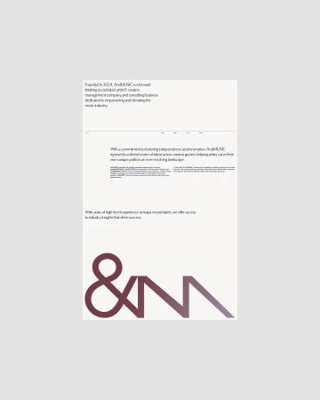 Text on a page featuring the music industry, showcasing a company's founding, commitment, and industry insights. 