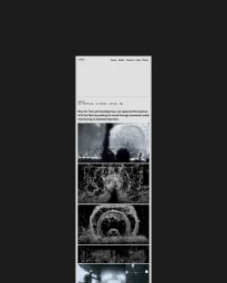 Website portfolio page layout for Formnt Studio displaying an ODESZA visual project with typography and monochrome motion design stills.