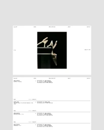 Minimalist digital website design layout for CMND.SERVICES displaying an editorial shoe photograph and structured project index.