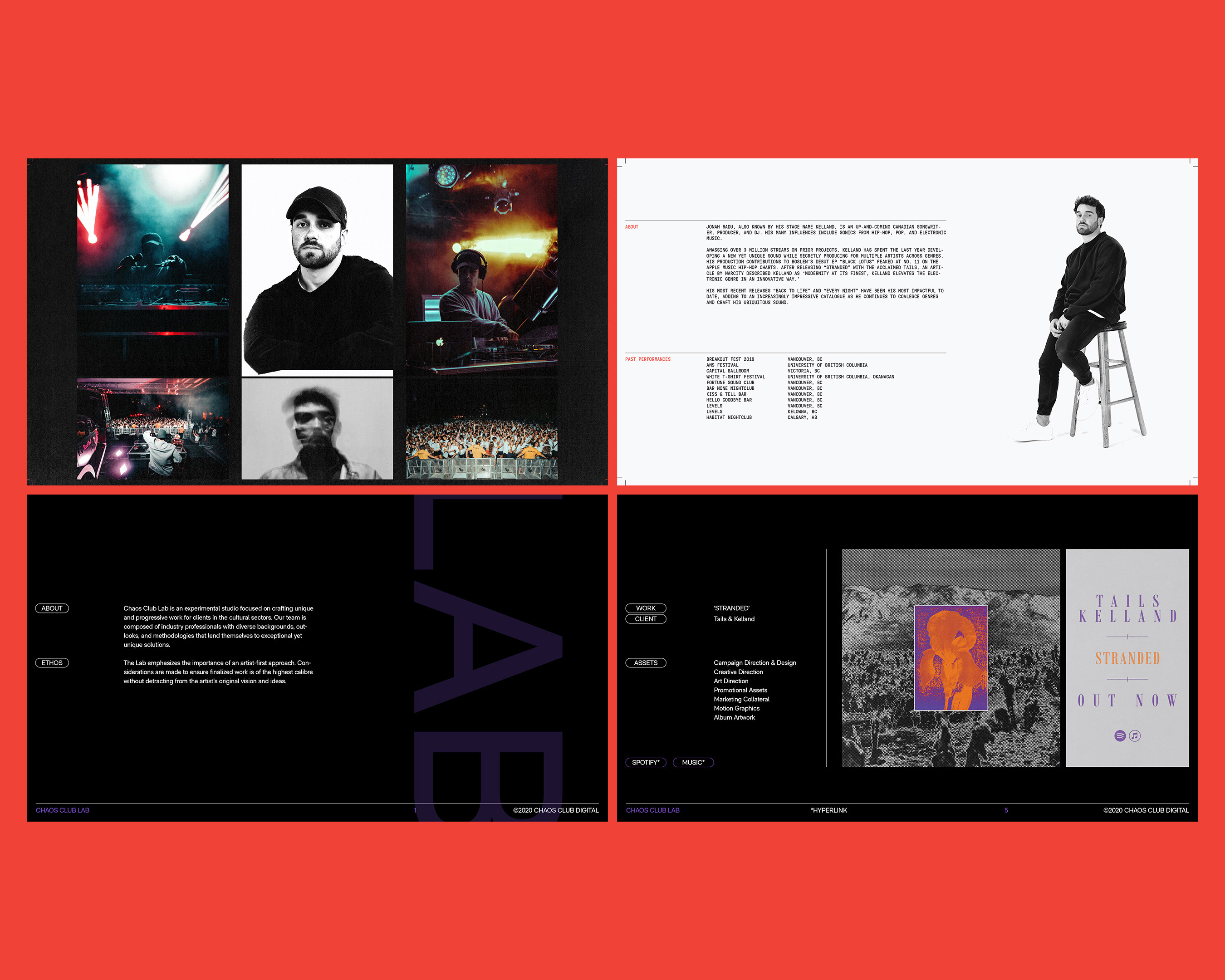 Compilation of digital art and photography featuring musicians, stage lighting, album art, and portraiture in a modern, eye-catching layout.